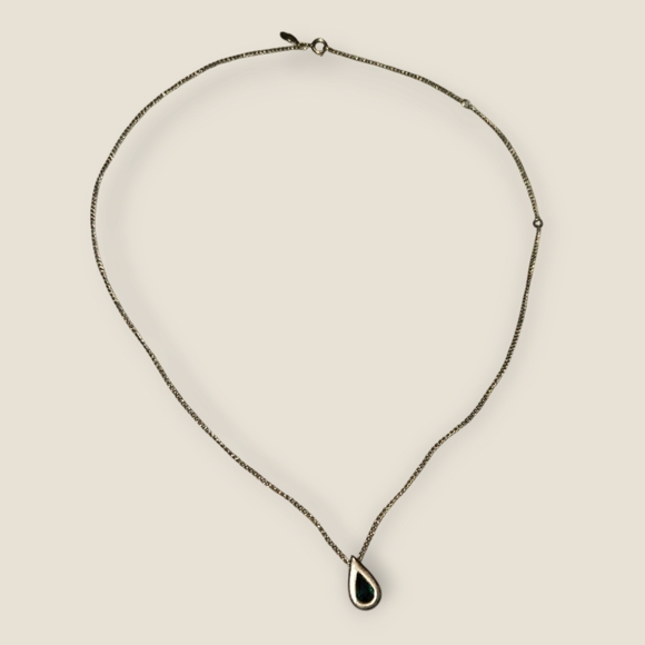 Avon Jewelry - Vintage Avon Green Teardrop Necklace